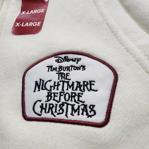 The Nightmare Before Christmas Womens Hoodie Fleece Zip Embroidery Patch XL‎ - Picture 8 of 12